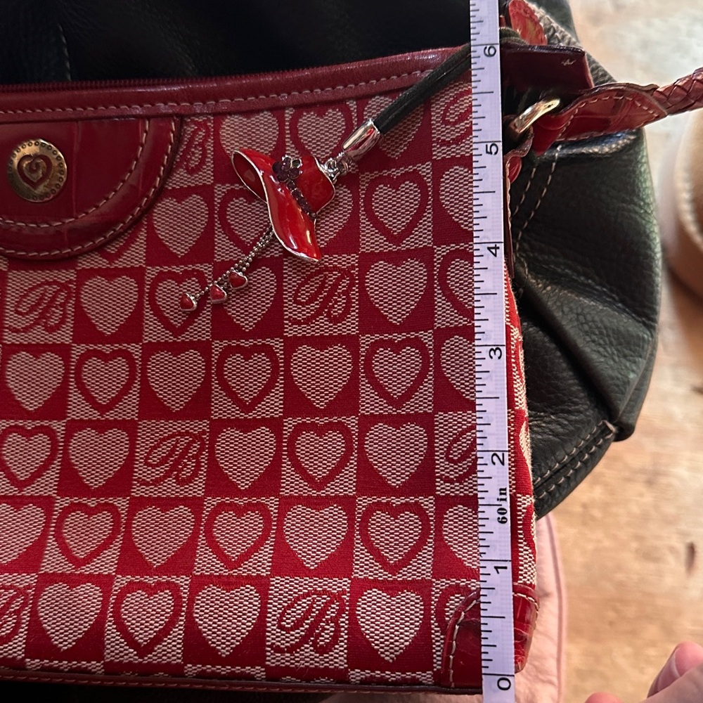 Brighton Elegant Red Heart Pattern Shoulder Bag - Picture 8 of 9